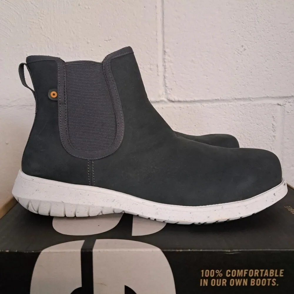 BOGS Cypress Chelsea Safety Toe Composite Waterproof Boots Gray  Womens Size 9.5